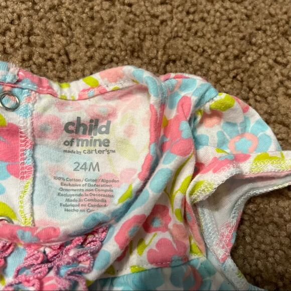 3 Piece LOT of Girls 24 Months Halloween Black Cat Bodysuit Floral & Birdie - Picture 8 of 8